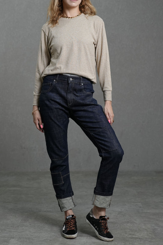 Jean bleu foncé coupe slim fuselée stretch léger