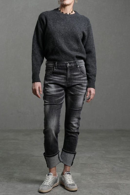 Schwarze Slim Fit Jeans mit mittlerem Stretchanteil